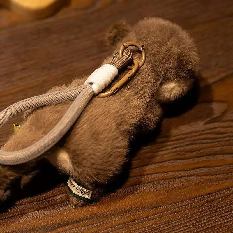 Neueste weiche süße Otter Rucksack Anhänger Schlüsselanhänger Kawaii gefüllte Plüschtier Puppe Cartoon Anime süßes Geschenk für Freundin Weihnachten