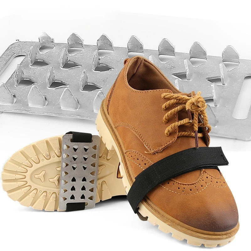 1/2 زوج قابل للتعديل المضادة للانزلاق الجليد المرابط الفولاذ المقاوم للصدأ الشتاء الثلوج القبضات للمشي القيادة في الهواء الطلق الجر الجليد #1