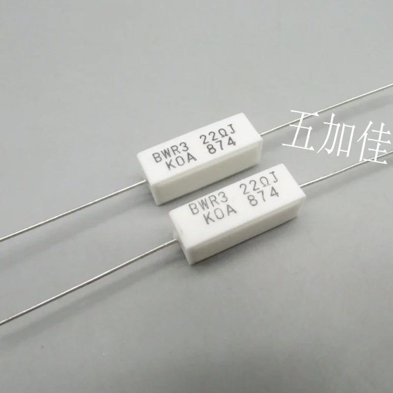 10-100pcs Japanese made BWR3C220J 3W 22R 5% original cement wire wound resistor axial frequency division ceramic resistor