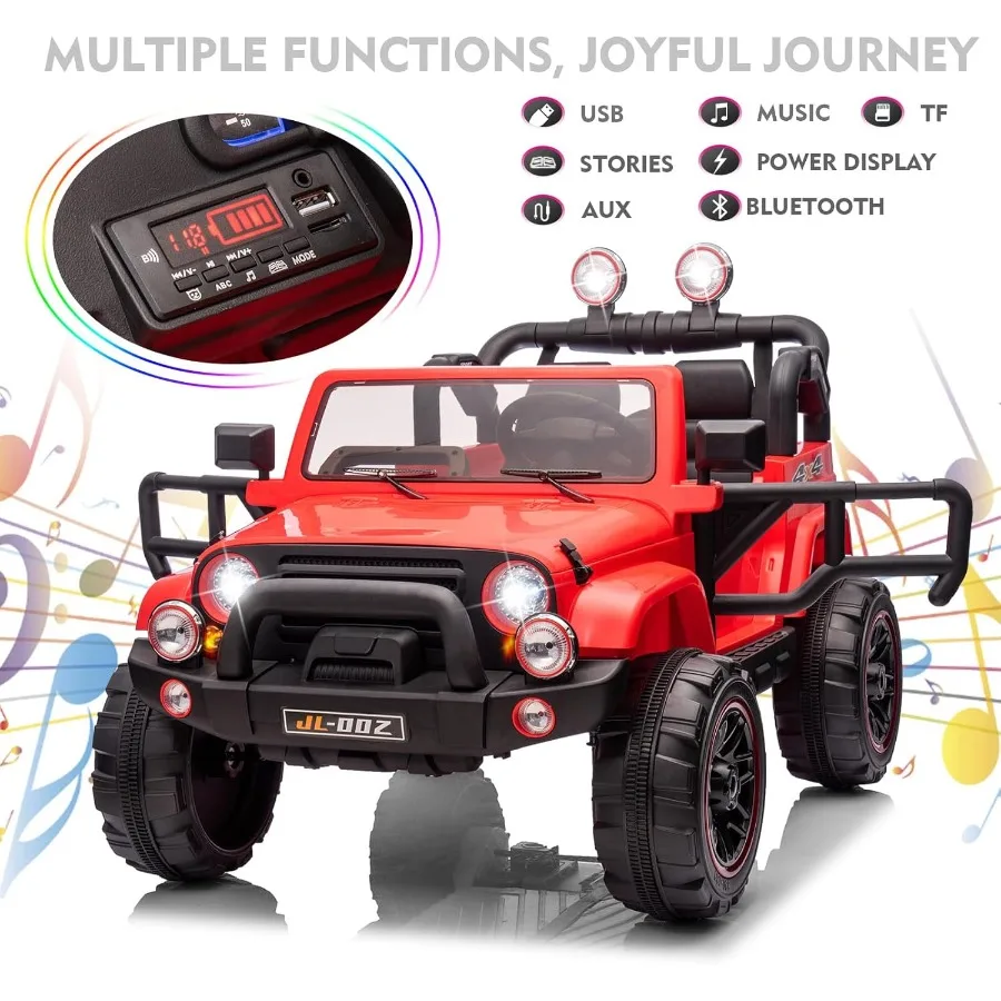 Paseo de 2 plazas en camión y cubierta de coche coche eléctrico de 12V con Control remoto Parental música Bluetooth reproductor de MP3 luces LED Spr