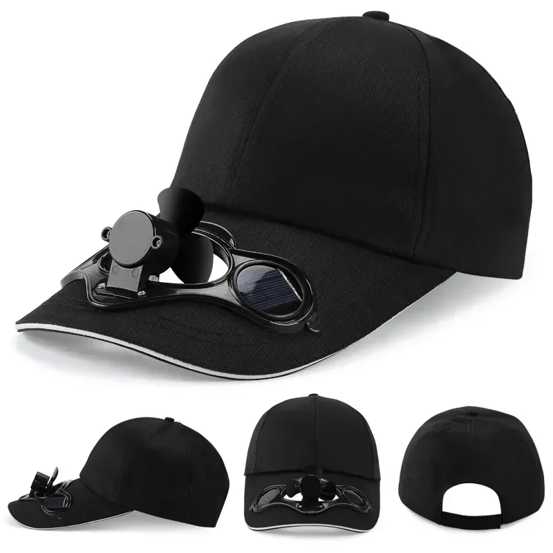 Summer Cap with Fan Solar Sun Fan Hat Power Casual Sun Fan  Visor Cap Kids Sport Outdoor Protection Baseball Cooling Hat