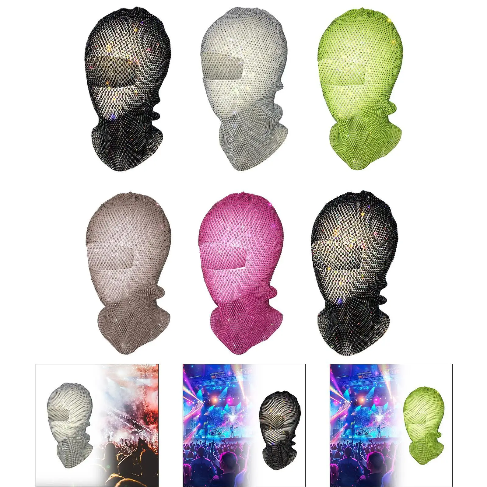 

Masquerade Mesh Mask Full Face Veil for Carnival Stage Performance Party