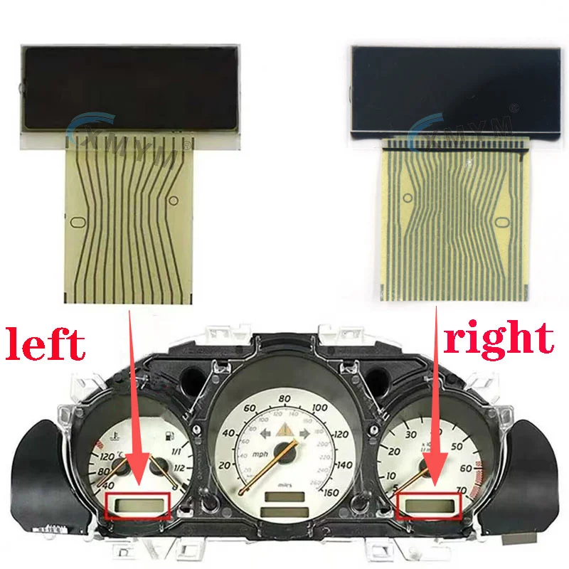 For Mercedes-Benz LCD Screen C-Class W202 / E-Class W208 / CLK W210 / SLK 170  (Left & Right) LCD screen  Parts Replacement