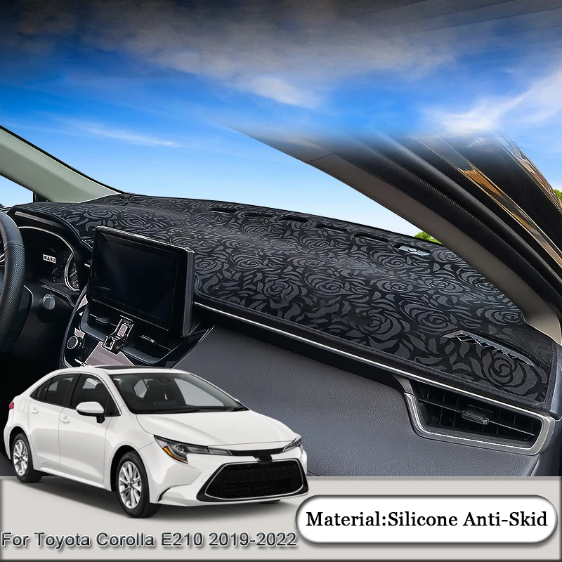 

Car Styling For Toyota Corolla E210 2019-2022 Auto Dashboard Protective Mat Shade Cushion Pad Rose Carpet Mat Cover Accessories