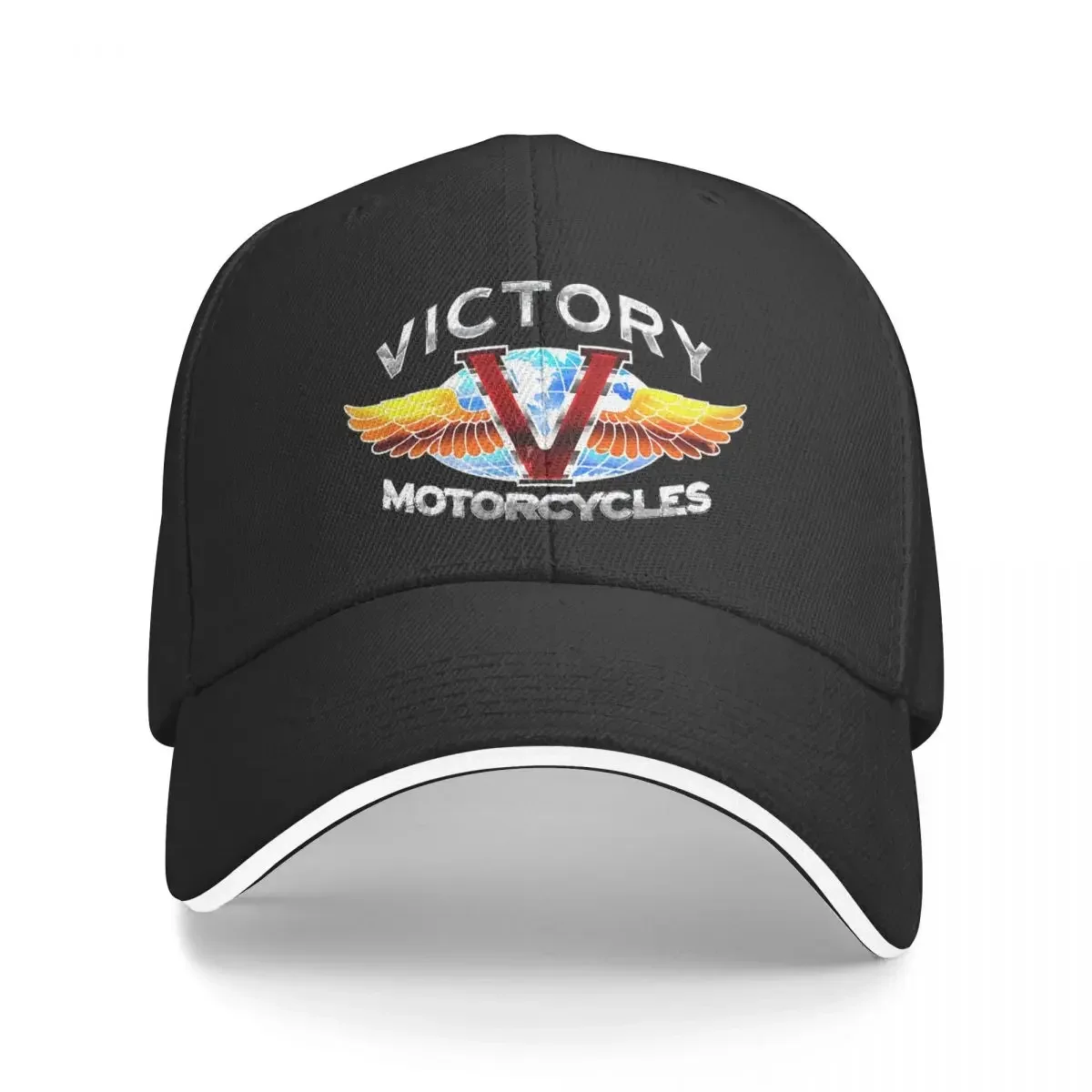 Victory Motorcycles Baseball Cap Vintage Sandwich Cap Unisex Style Breathable Dad Hat Activities