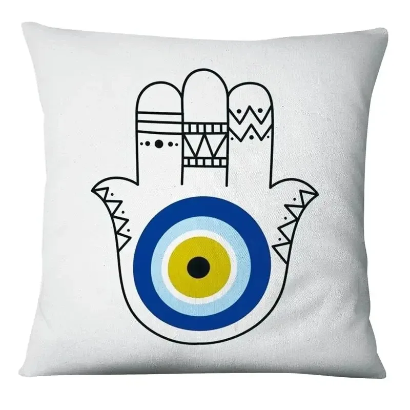 Evil Eye Symbol Art Print Cushion Cover Pillows Case Decor Home Living Room Sofa Square Throw Pillowcase for Office Chair Seat