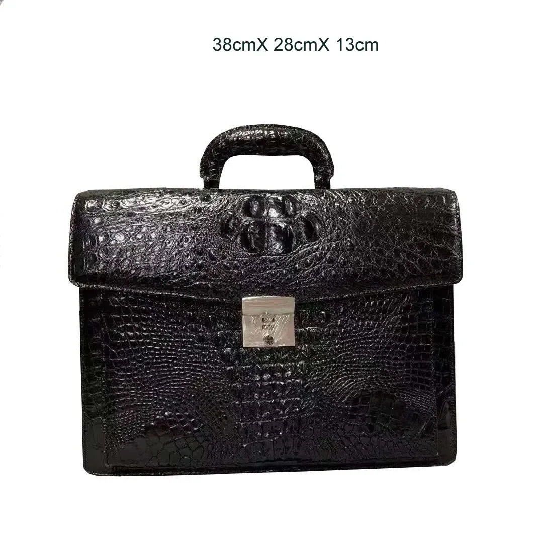 fanzunxing new arrival men handbag male crocodile bag men briefcase black offce bag laptop bag man