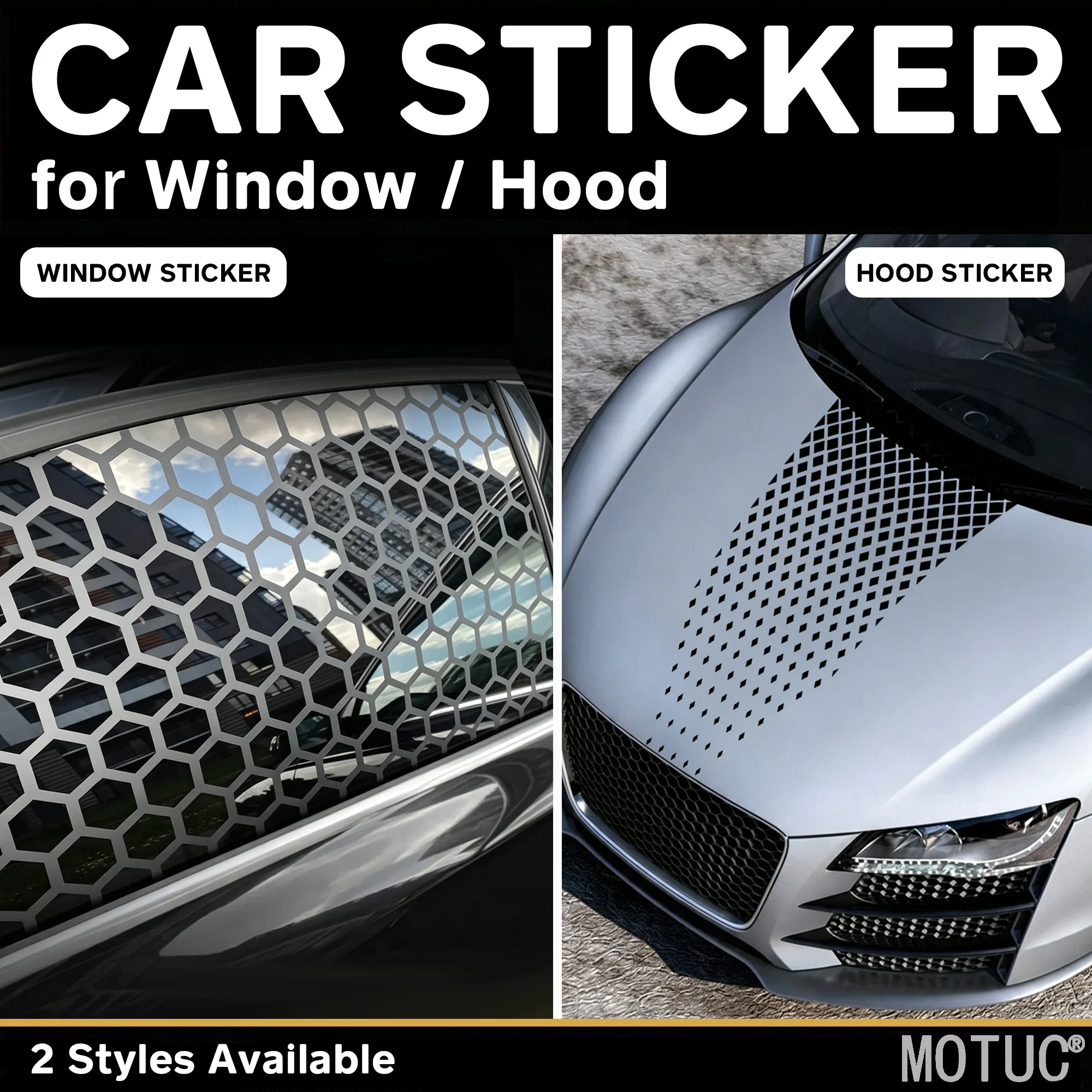 Car Accessories Unique - Honeycomb Car Window Stickers Diamond Grid