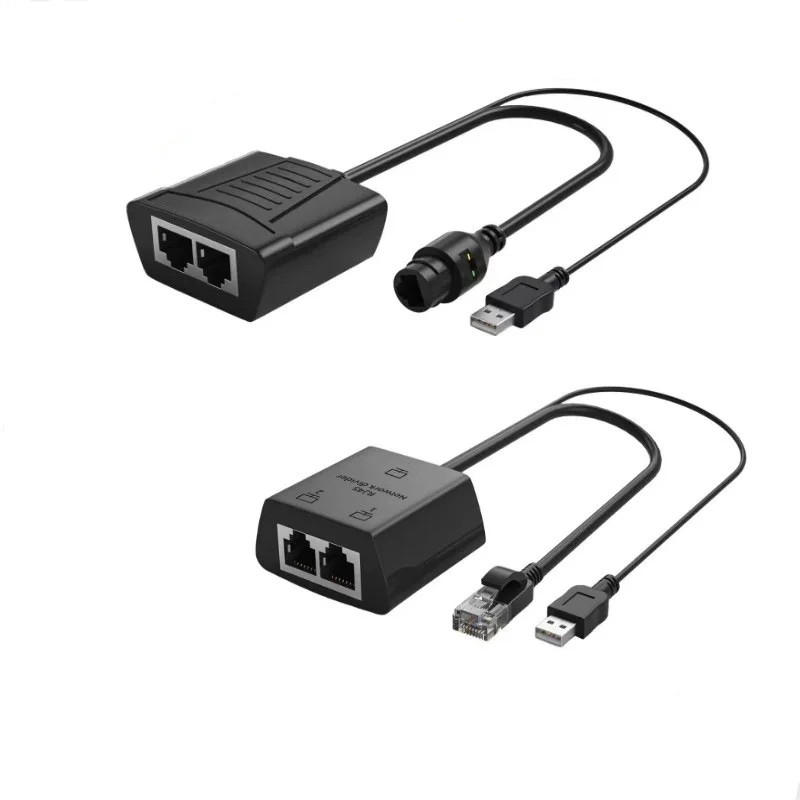 

RJ45 1 to 2 100Mbps Network Ethernet Splitter Adapter Cat 5/5e/6/7/8 LAN Cable Extender Simultaneously Networking for 2 PC