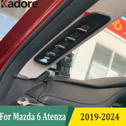 For Mazda 6 Atenza 2019-2021 2022 2023 2024 Interior A Pillar Air Conditioning Vent Trim Cover Sticker Accessories Car Styling