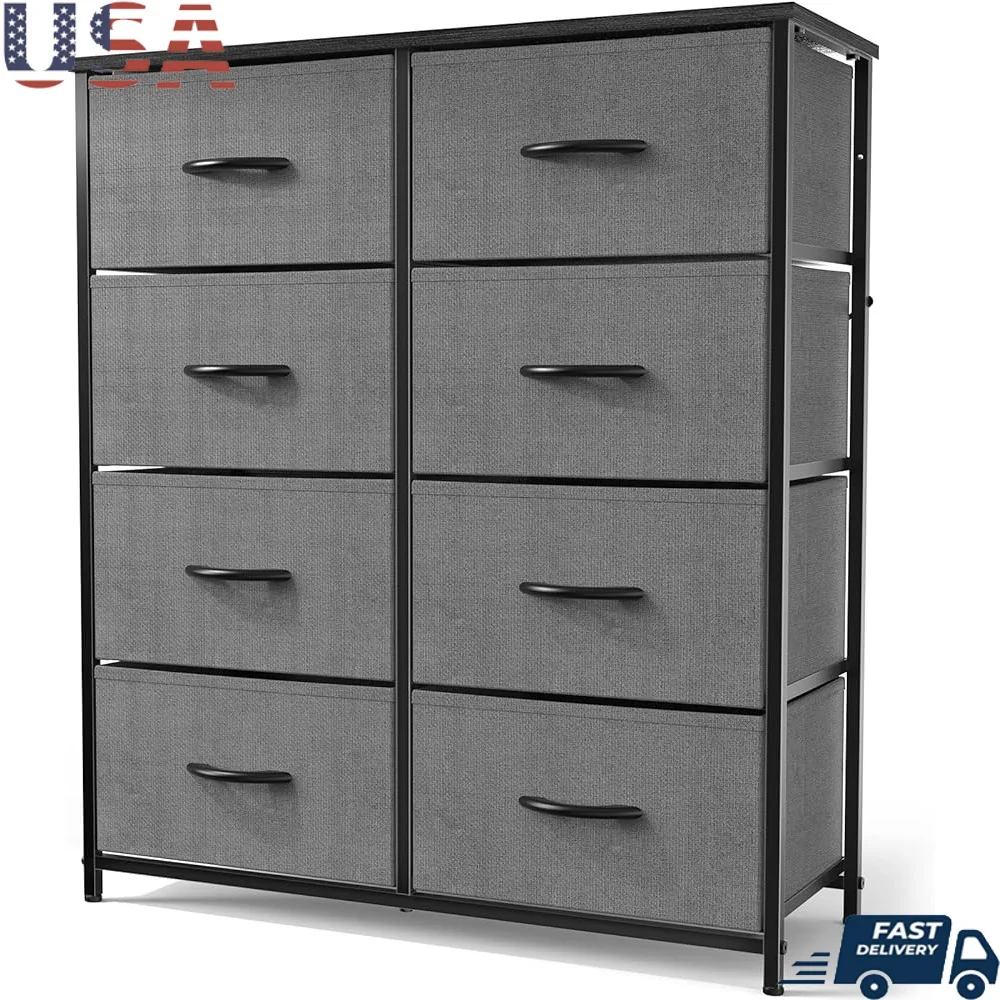 

Комод с 8-мя ящиками, органайзер, шкаф для хранения с деревянной столешницей, стильная мебель, спальня, гостиная, детская комната