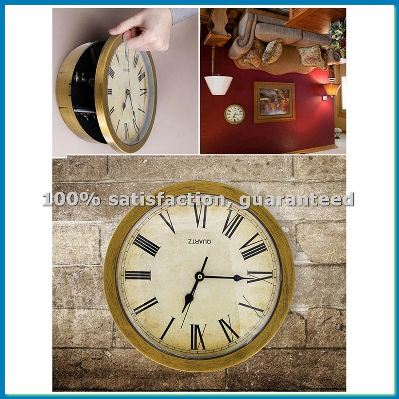 

Специальные скрытые секретные настенные часы, сейф, настенный ключ, наличные, ювелирные изделия, сейф для хранения денег, украшение для дома-AT48