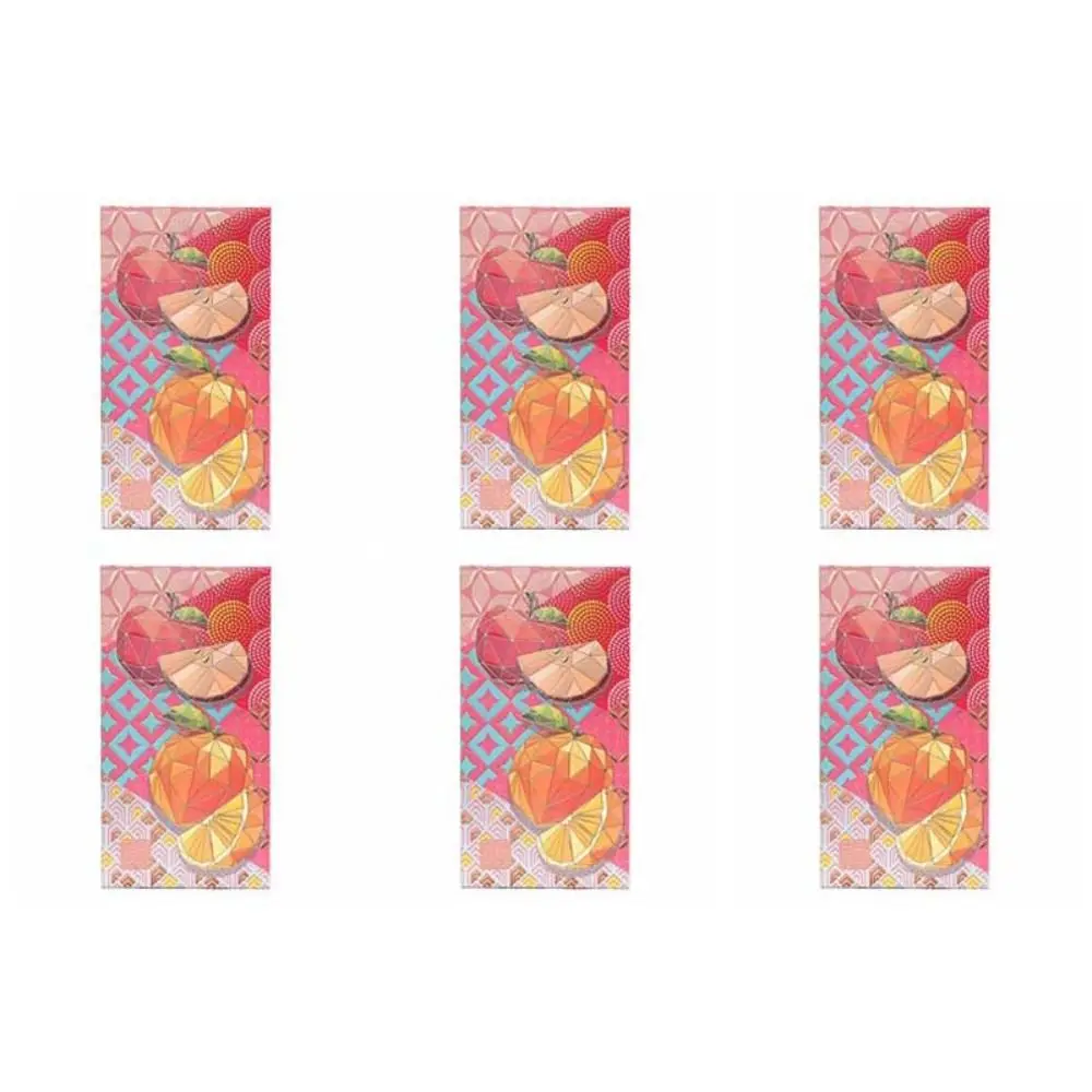 

6Pcs/set New Year Decorations Red Envelope Spring Festival Supplies Greeting Card Luck Money Bag Flower Printed Bronzing Hongbao