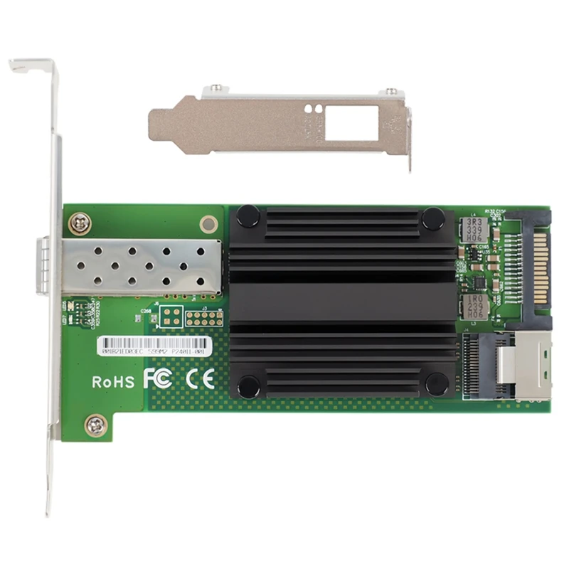 Imagem -03 - Adaptador de Rede Ethernet Sfp Mais M.2 10g Chip Intel 82599 en Porta Única X520-da1 Excluindo Módulo de Fibra Ótica 10g