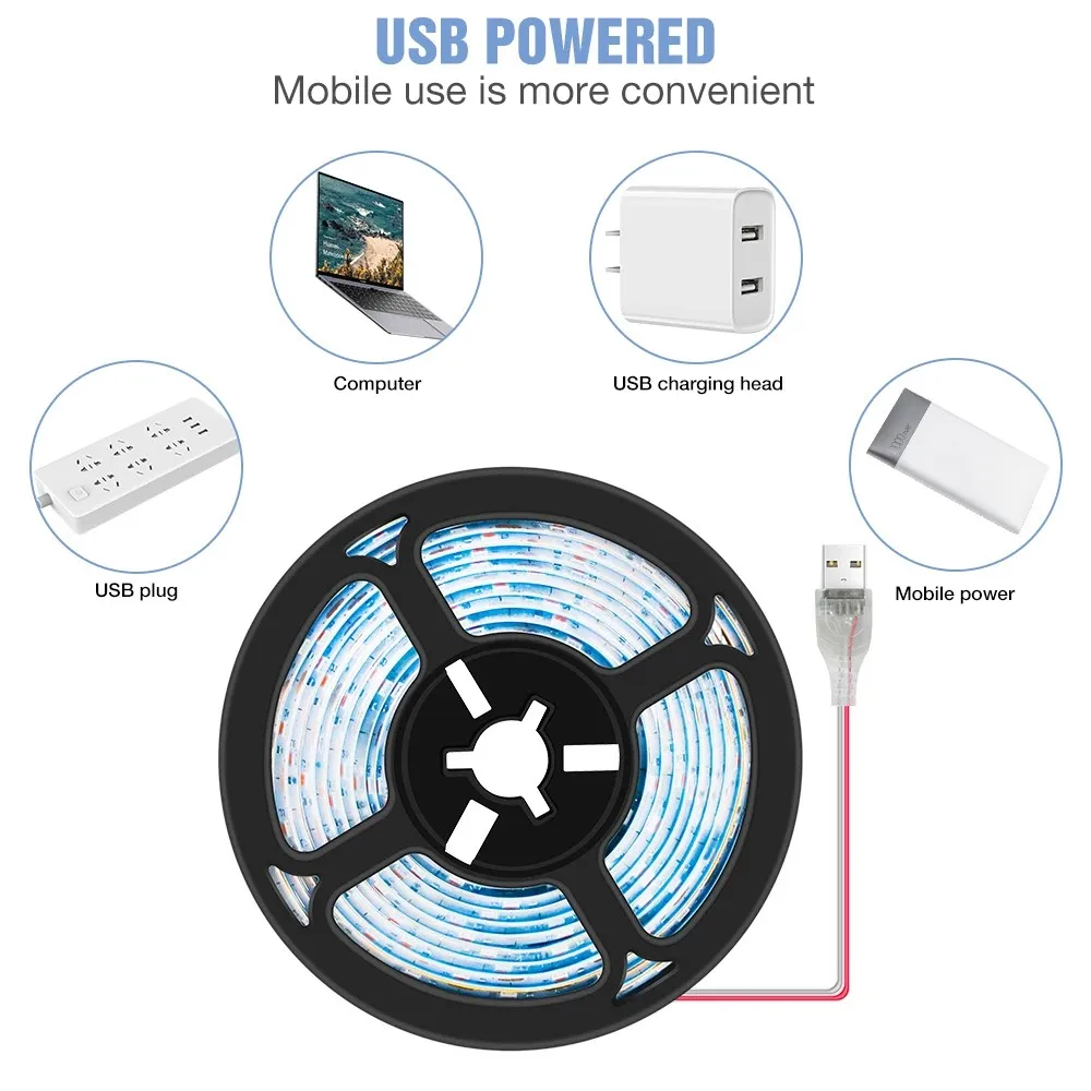 LED USB Pianta Coltiva La Lampadina Spettro Completo 5V Pianta Luce Led Lampada per Pianta Idroponica per Fiori in Serra Piantine 50cm 1m 2m 3m