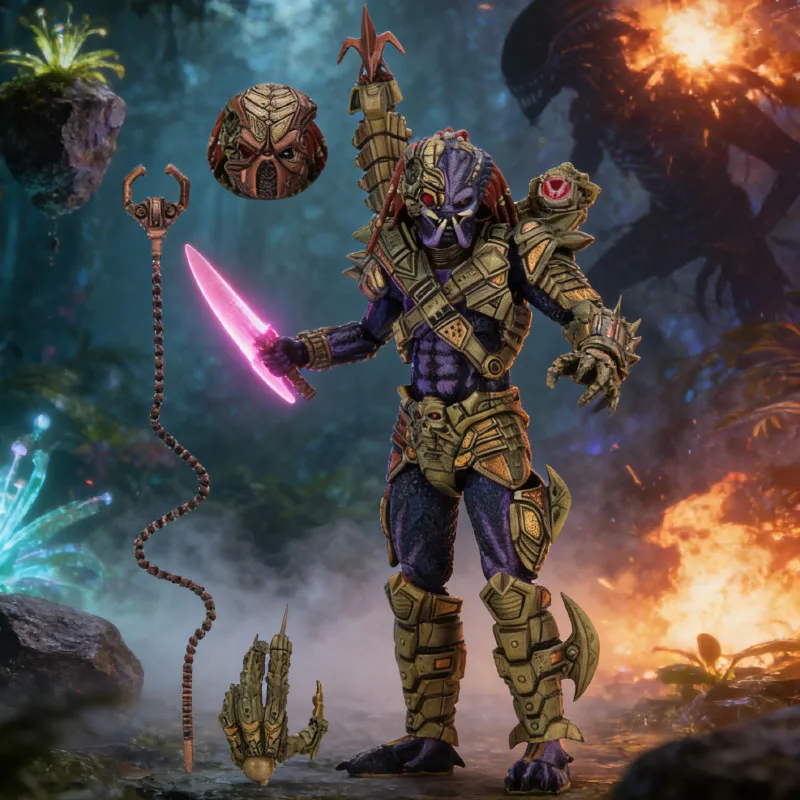 

NECA Alien Hunter The Predator Model Ultimate Predator Action Figure 7-Inch Manga Figurine Anime Movable Doll Toys Gift Original