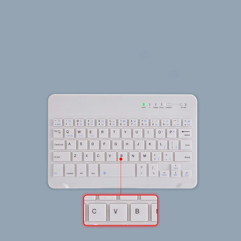 7 Inch Wireless Keyboard Mini Bluetooth-compatible Keyboard for PC Tablet Phone Rechargeable Noiseless Keyboards