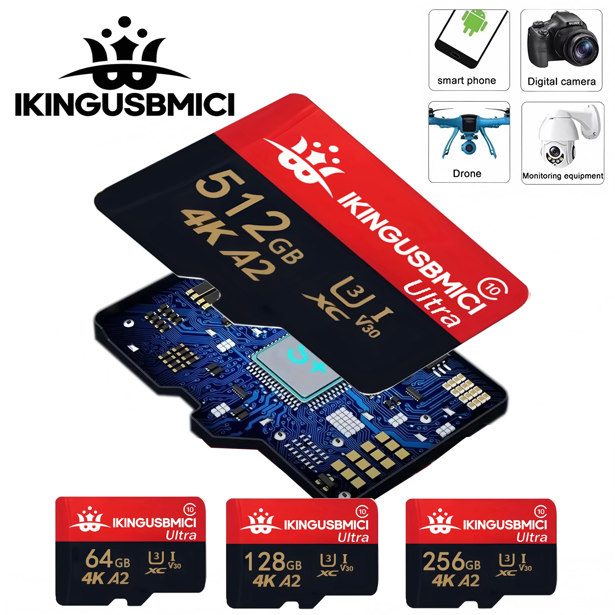 Class Quality Camera 32/64/128/256/512gb Smartphone Flash Tf Card Class 10 Memory High Quality Premium U3 High Speed Reliable