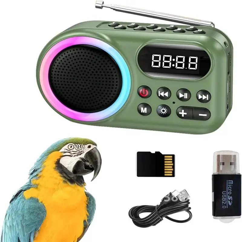 

Parrot learning machine, parrot speech trainer, parrot talking toys, with memory cards and reader, for parrots and other birds