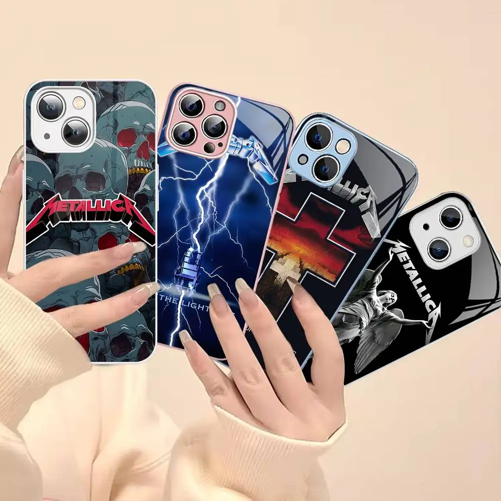 Защитное стекло Band M-Metallicas для Iphone 14 13 12 11 Pro Mini XS MAX 14Plus X XS XR Fundas