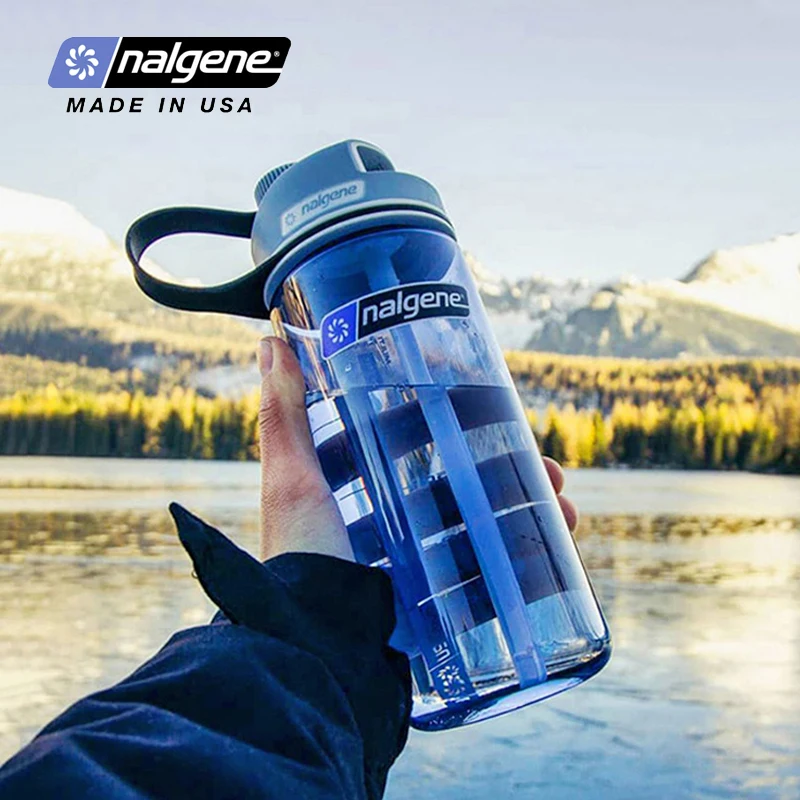 Imagem -04 - Nalgene-garrafa de Água de Palha para Esportes ao ar Livre Garrafa Portátil Corrida Viagem Caminhada 590ml