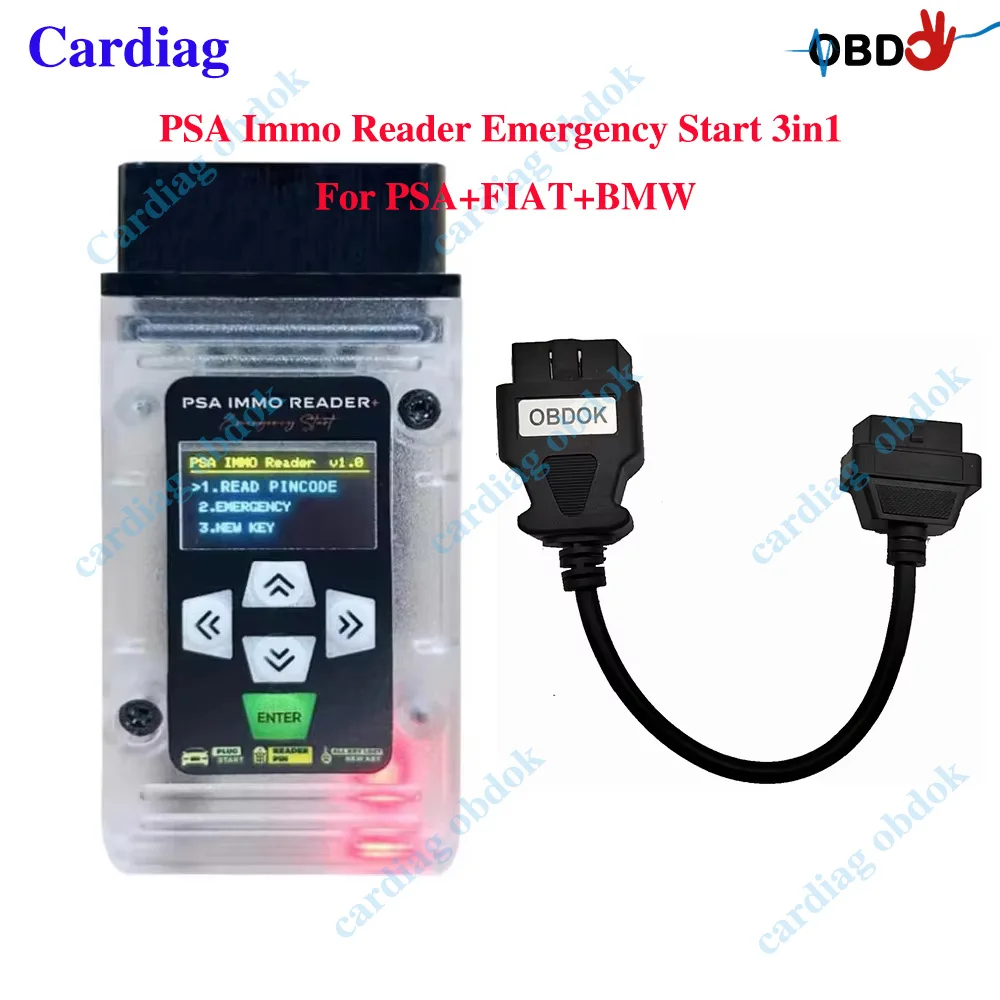 

PSA Immo Reader Emergency Start 3in1 Auto Activate For PSA+FIAT+BMW Diagnostic Programming Tools Reading PIN Codes Obdok