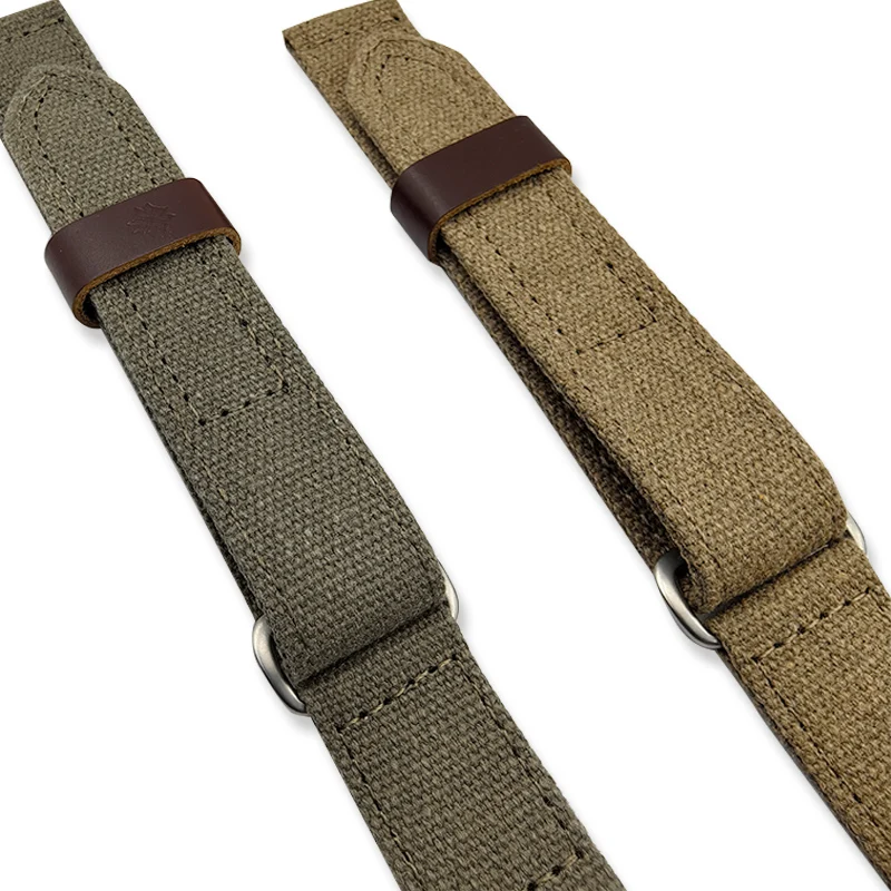 Vintage Style 18/20mm Width Military Canvas Watchband Pin Buckle Suitable For Pilot's Watch