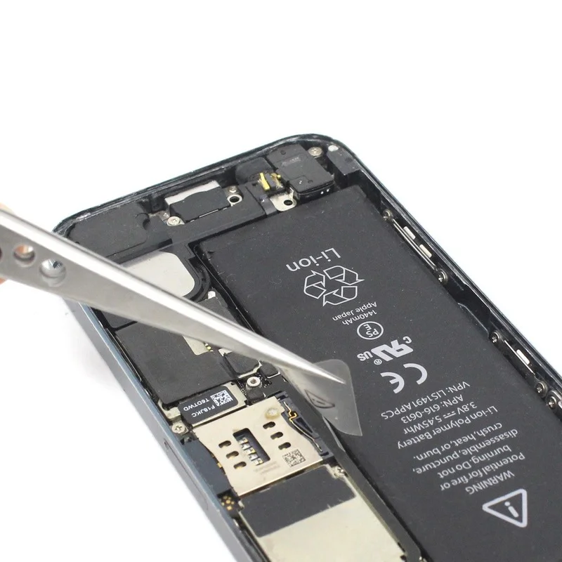 Electronics อุตสาหกรรมแหนบโค้งตรงปลาย Precision สแตนเลส Forceps ซ่อมโทรศัพท์อุปกรณ์ทำมือชุด