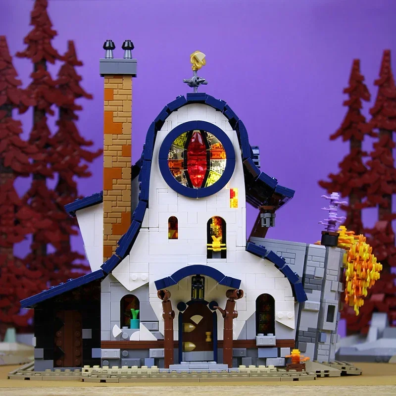 مجموعة مكعبات بناء Eda's Owl Shack MOC 159932   بيت البومة الإبداعية الكرتون المشهد العمارة كوخ الغابات نموذج لعب للأطفال الهدايا