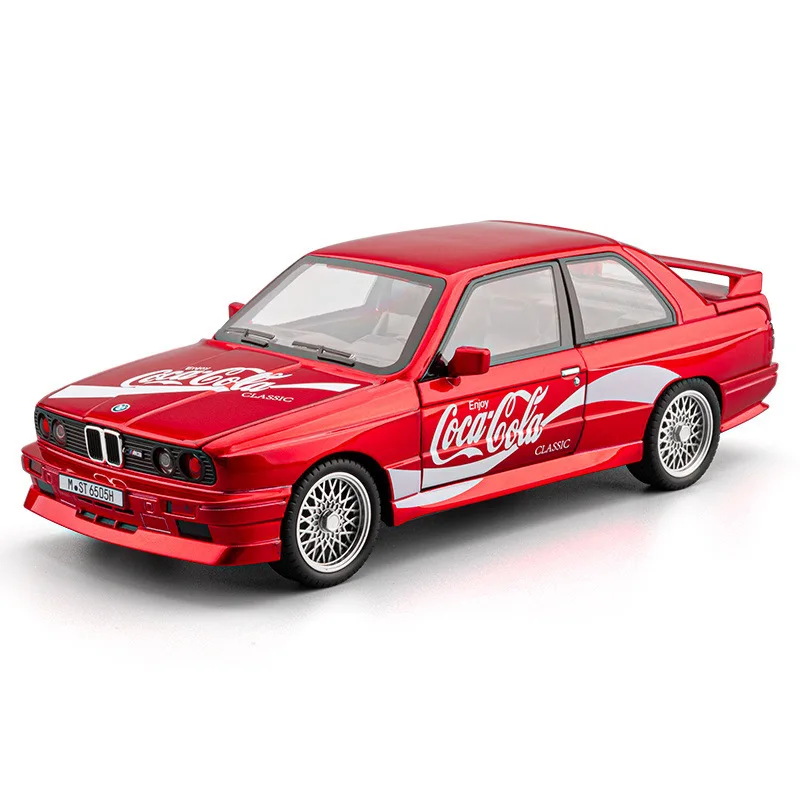 

1:24 модель автомобиля BMW M3, имитация звуковых эффектов, четырехколесный амортизатор, игрушка для мальчика, подарок на день рождения