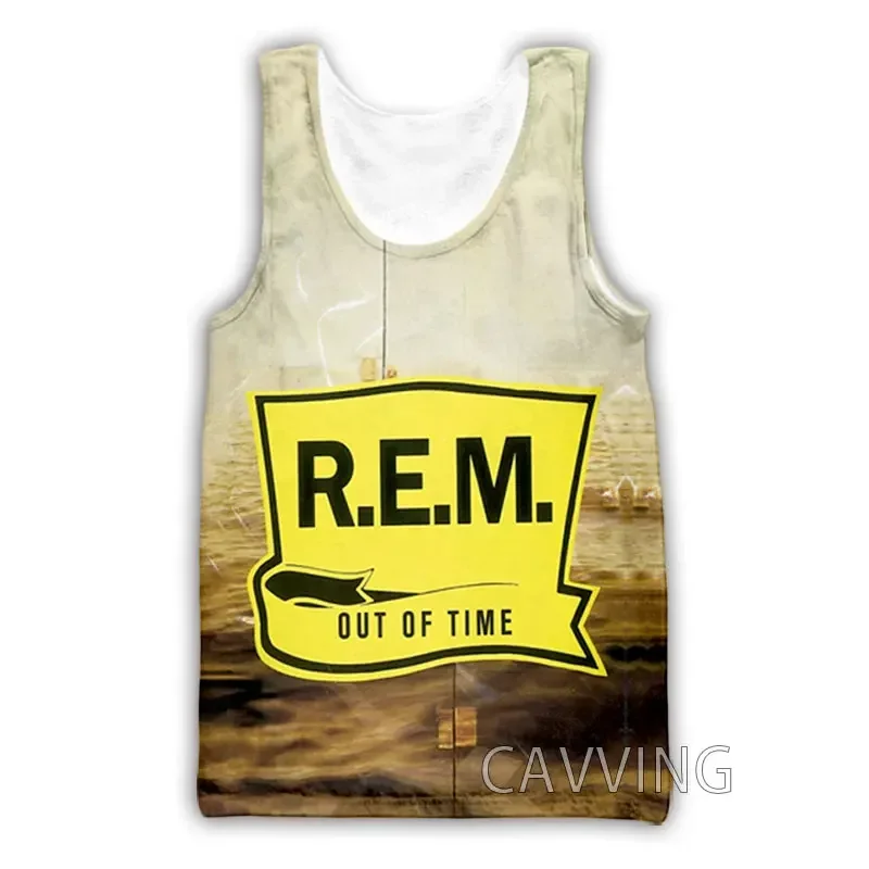 CAVVING 3D Printed  R.E.M. Band  Tank Tops Harajuku Vest  Summer Undershirt Shirts Streetwear for Men/women