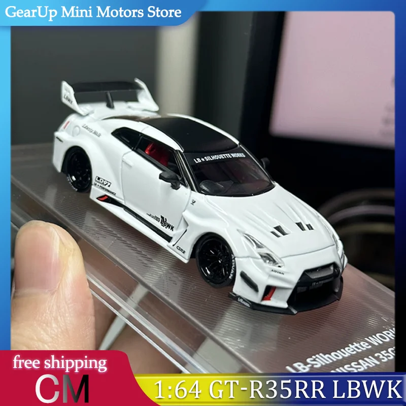

CmModel 1:64 GT-R35RR LBWK - Battle Gray Widebody Alloy Diecast Realistic Collectible Display Birthday Gift Boys Car Model Toy