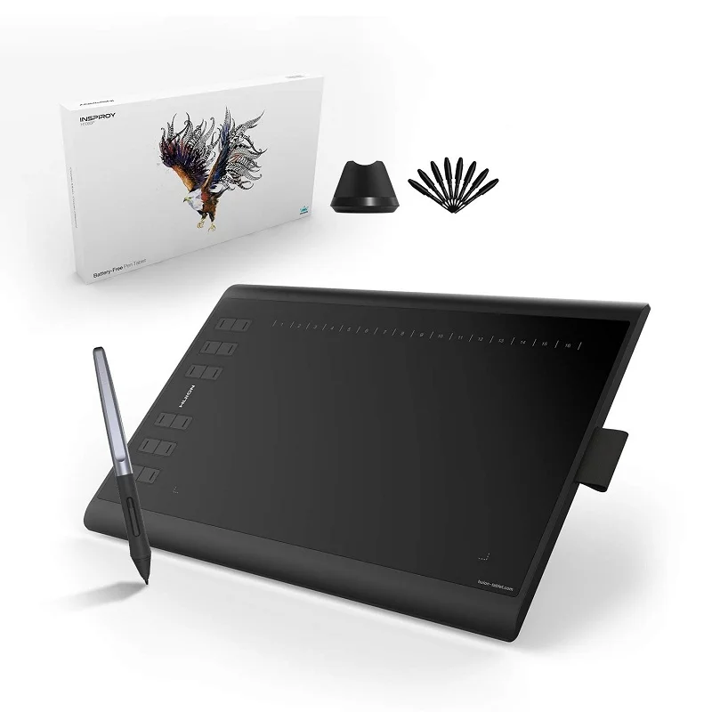Inspiroy H1060P Digital Drawing Graphic Tablet with Stylus Professional USB Tablet Handwriting Tablet