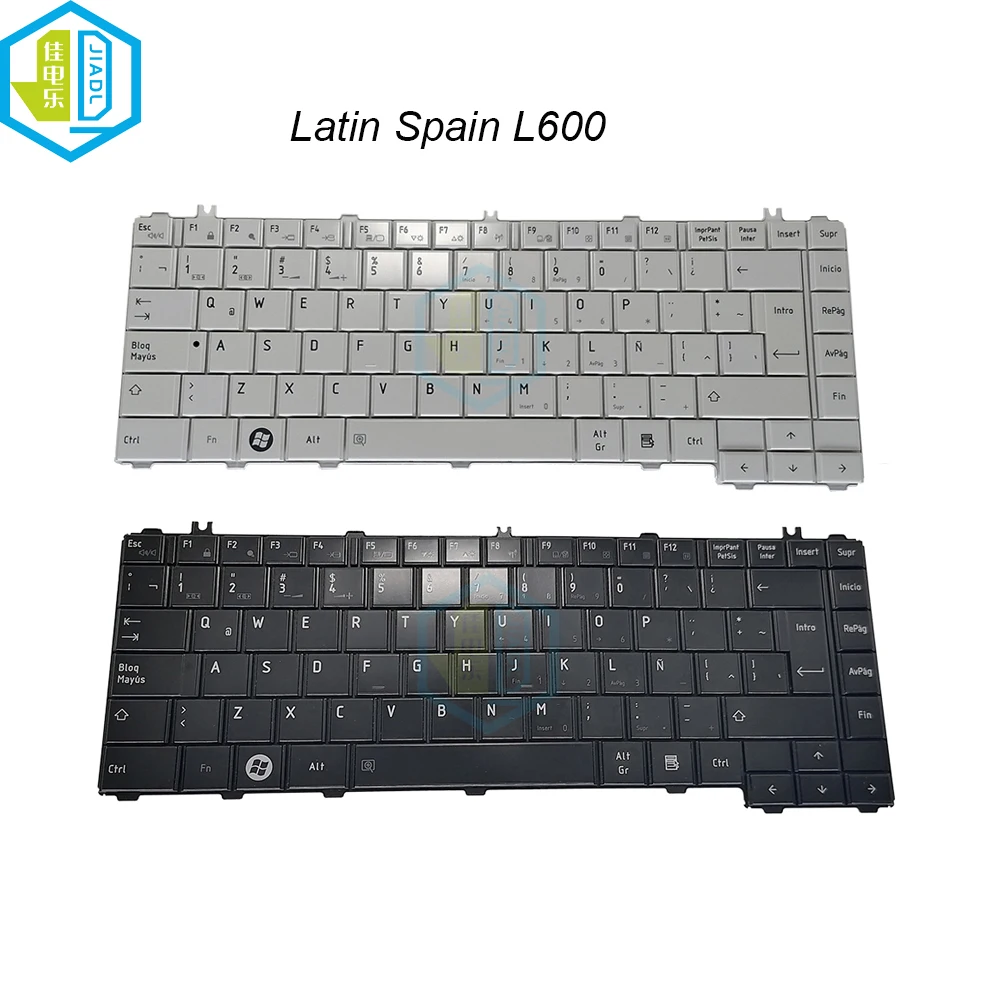 Latin Spanish Keyboard For Toshiba Satellite L700 L730 L745 L600 L635-S L640D L645D C600 C605 C640 C645 Keyboards White Keycaps