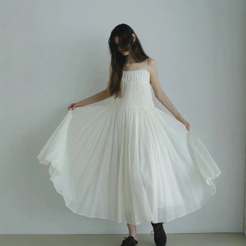 Gagarich 2025 مجموعة جديدة لربيع وصيف اليابانية Ins Blogger Lerm Wind فستان بحزام رائع فضفاض للتخسيس فساتين طويلة