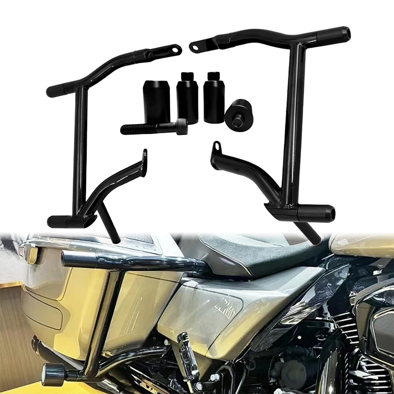 Osłony sakwy Tylne belki zderzeniowe do akcesoriów silnikowych do Harley Touring Electra Glide FLHT Street Glide FLHX Road FLHR 09-up