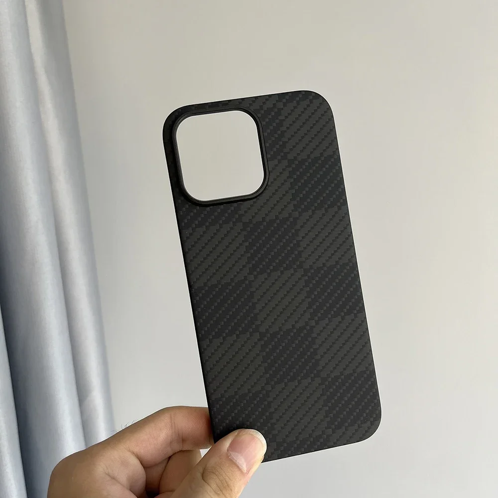 

Really Carbon Fiber Case for IPhone 16 Pro Max Phone Case Full Coverage Metal Ring Aramid Fiber for IPhone 16 Pro Carbon Cover