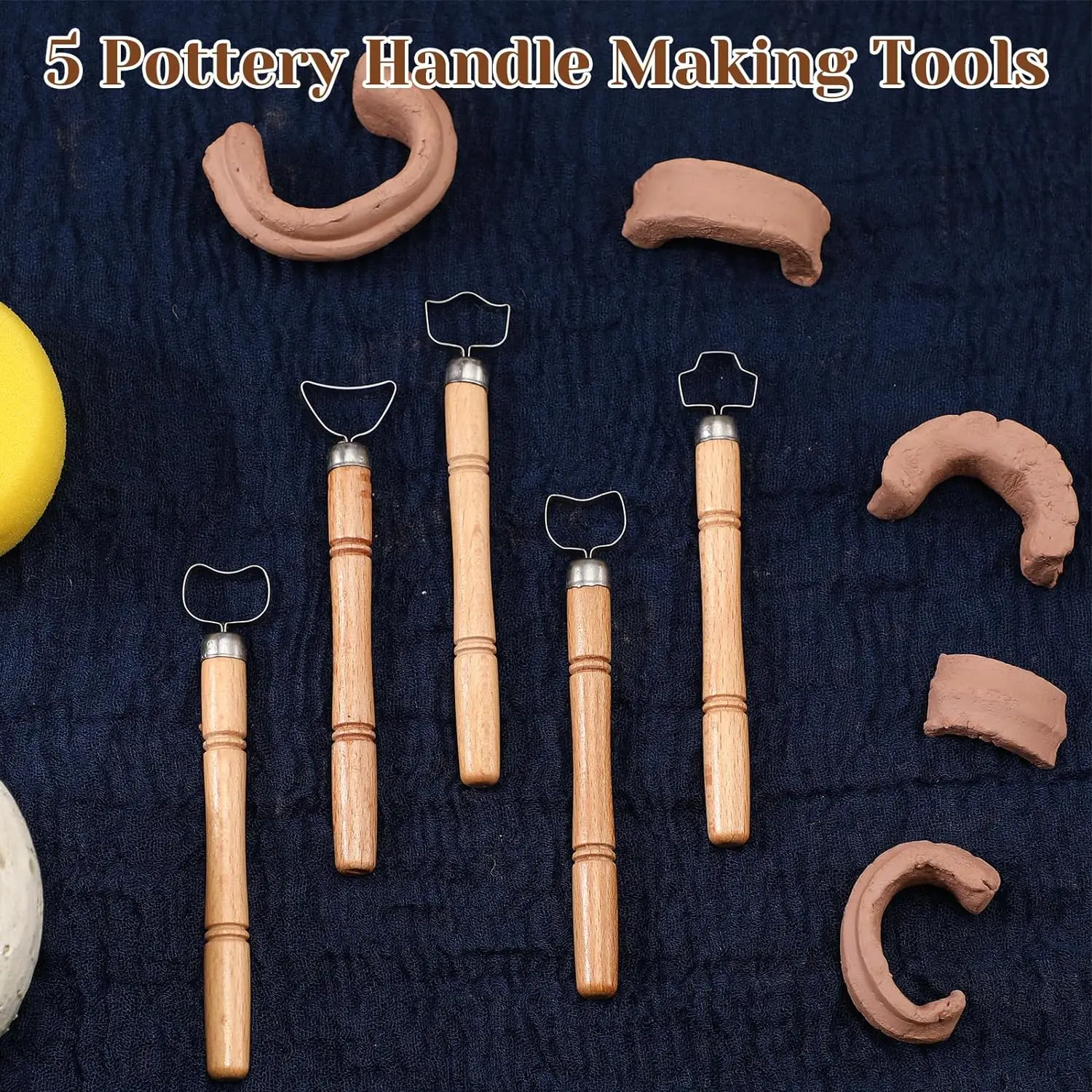 Sculpture Scraper Clay Extruder Tool Pottery Handle Making Teacup Mug Handle Cutters Trimming Sculpting Modeling Supplies Tools