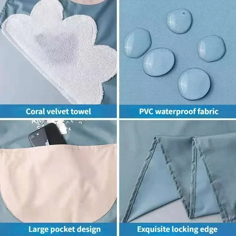 1 домашний кухонный фартук для готовки и протирания рук, маслостойкий и водонепроницаемый, модный фартук для мужчин и женщин для взрослых