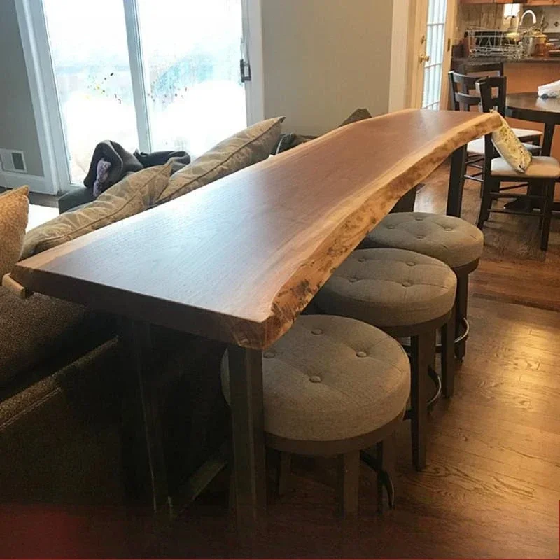 Table and chair combination commercial bar counter, household balcony against the wall high-footed narrow table long table