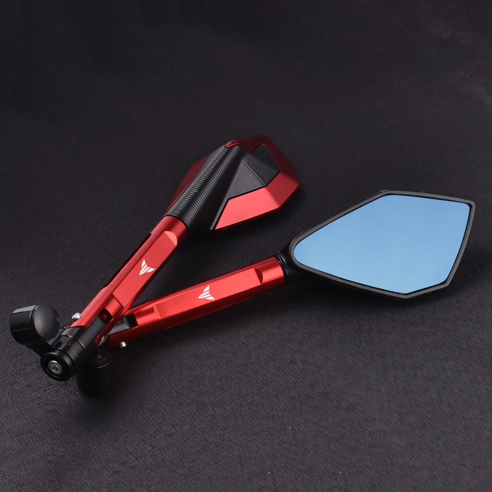 For Yamaha MT01 MT25 MT03 MT07 MT09 MT10 MT125 MT-125  Motorcycle Aluminum Rearview Mirrors Blue Anti-glare Mirror Accessories