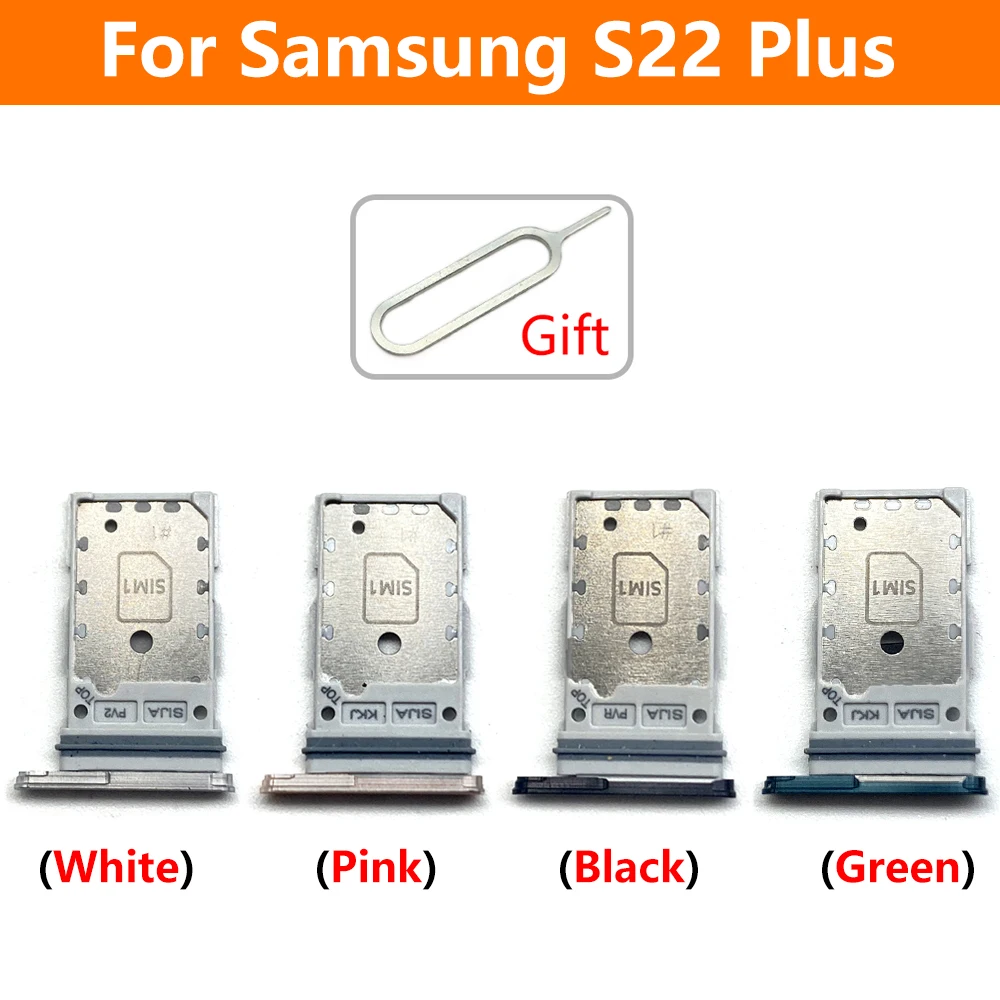 For Samsung Note 20 Ultra S22 Plus Dual Sim Card Slot Tray Holder Nano Micro SD Card Reader Socket Replacement Parts