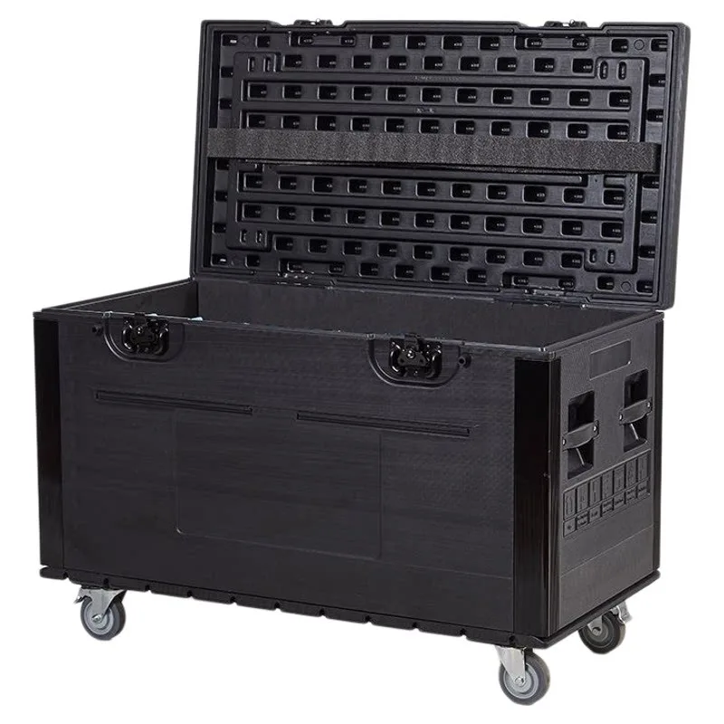 PE Plastic Flight Case with Wheels for Stage Equipment Cable Storage Toolbox