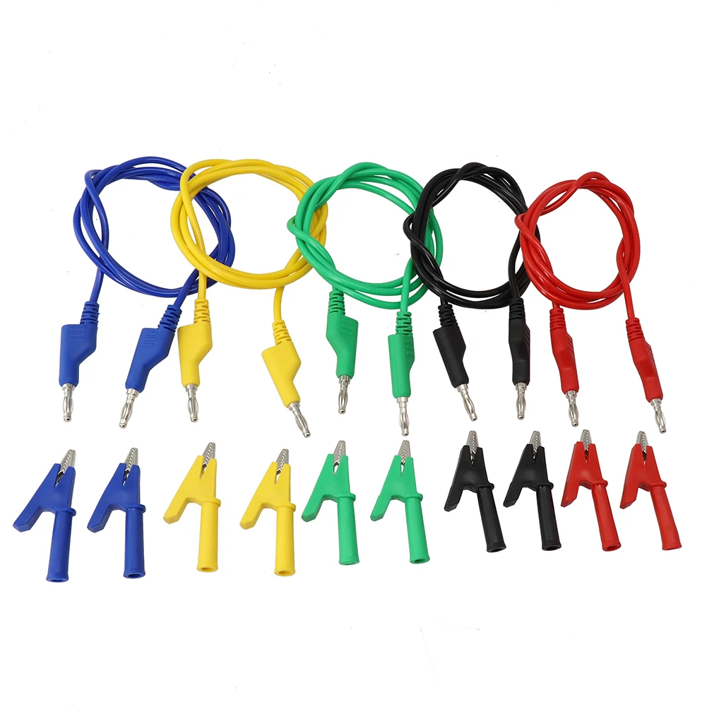 

Electrical Testing Crocodile Clips Basic Electrical Tests Compatible With Power Supplies Flexible Silicone Insulation
