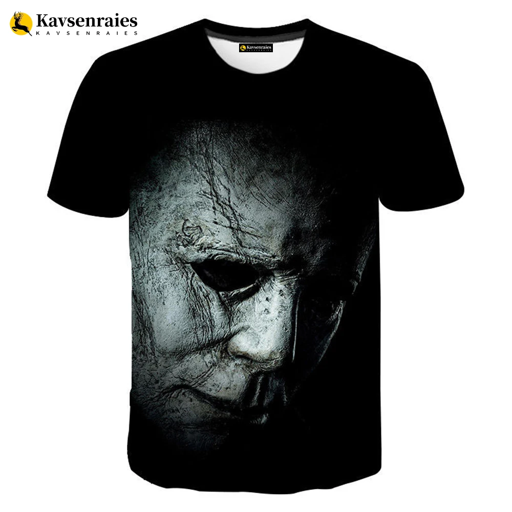 2022 Halloween Horror Michael Myers 3D Printed T-shirt Men Women Children T Shirt Boys Girls Cool Tops Short Sleeve Clothing