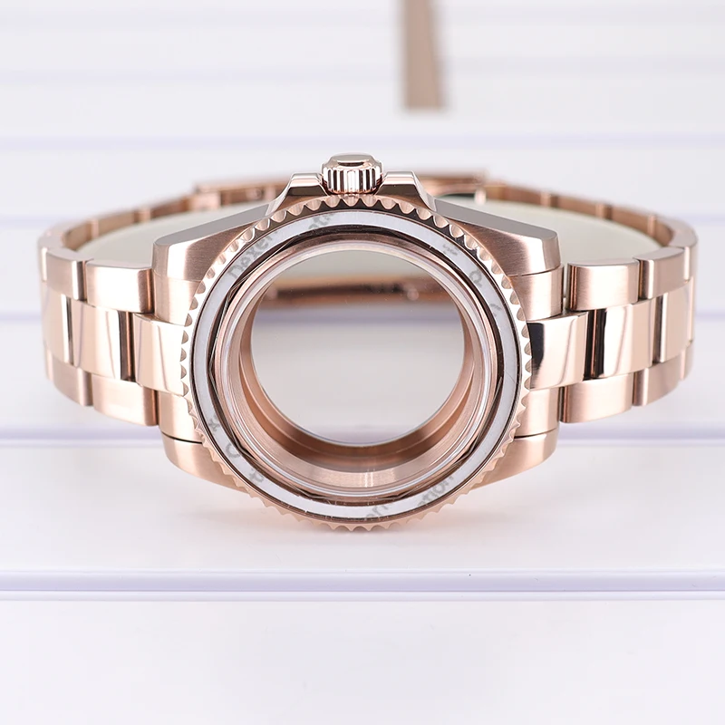 40mm nh35 nh36 Watch Case 20mm Strap Accessory Sapphire Crystal 100m Waterproof For NH35 NH36 34 Miyota8215 Eta2824 Movt gmt sub
