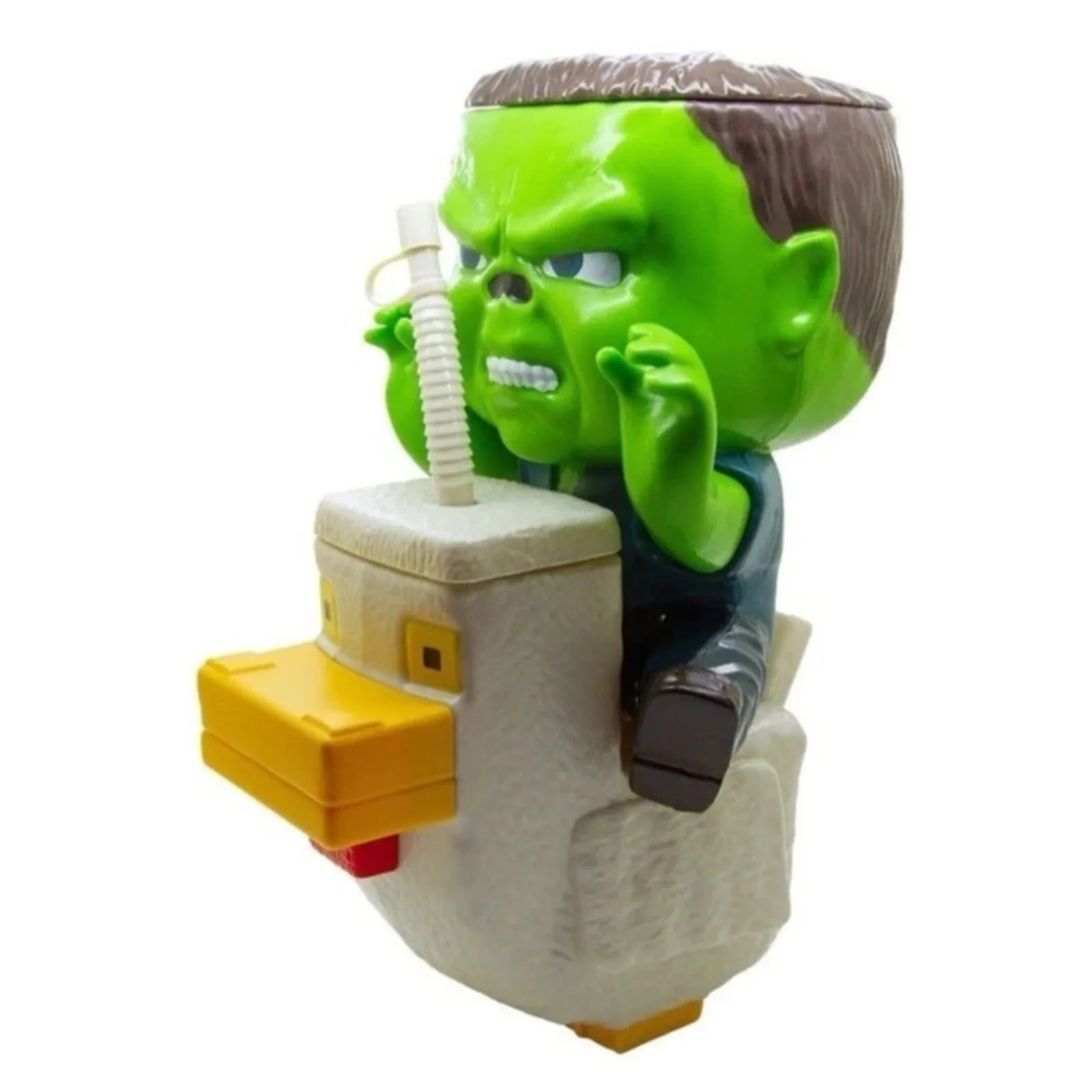 Juego de tazas y cucharas de palomitas de maíz con temática de película Zombie Chicken Knight, contenedor de aperitivos reutilizable, regalo de fiesta novedoso con diseño creativo