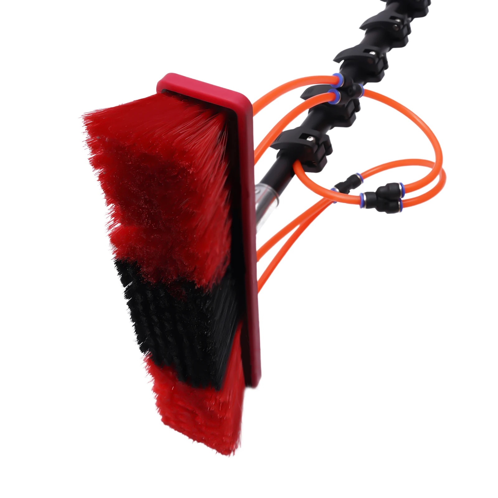 فرشاة مياه مع عمود تلسكوبي، خرطوم 65 قدم، مجموعة فرشاة مياه لتنظيف السيارة/النافذة/السقف، نظام تنظيف تلسكوبي #5