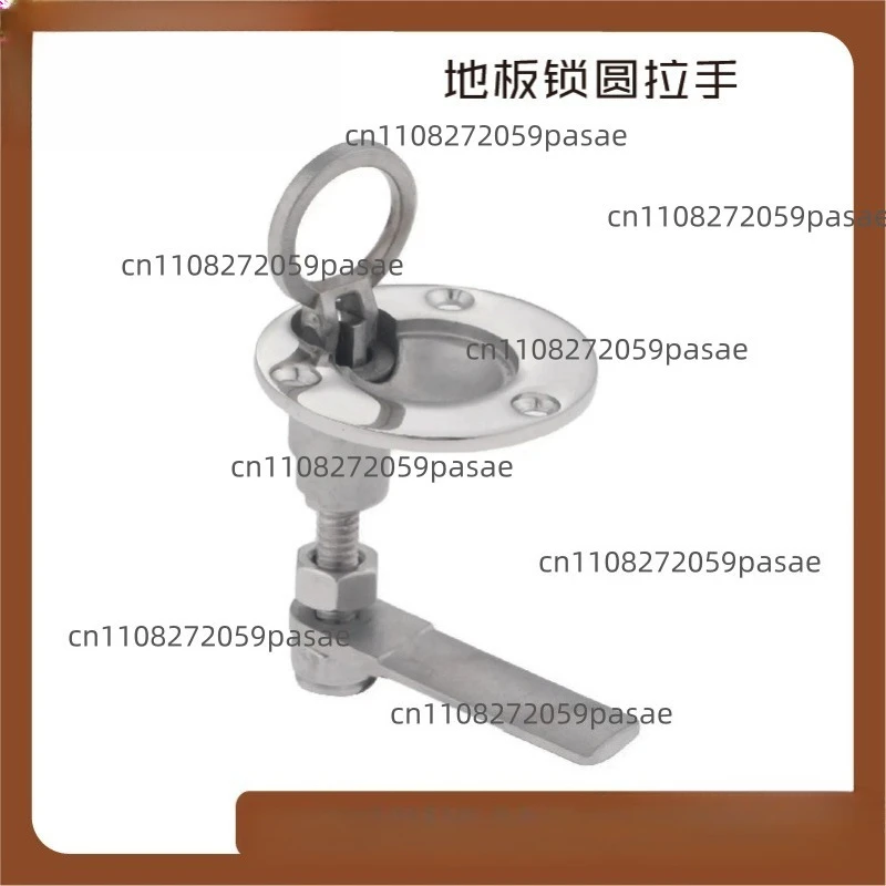 Stainless steel floor lock handle round pull hardware belt handle  floor buckle marine accessories