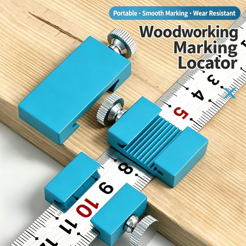Precision Woodworking Positioning Marking Ruler, Adjustable Slider Stop Block, for Carpenter DIY Woodwork Measuring & Marking